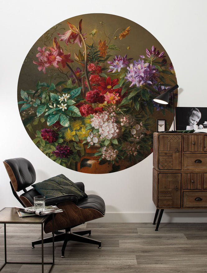 KEK Amsterdam / LANDSCAPES & MARBLE / WALLPAPER CIRCLES GOLDEN AGE FLOWERS CK-076