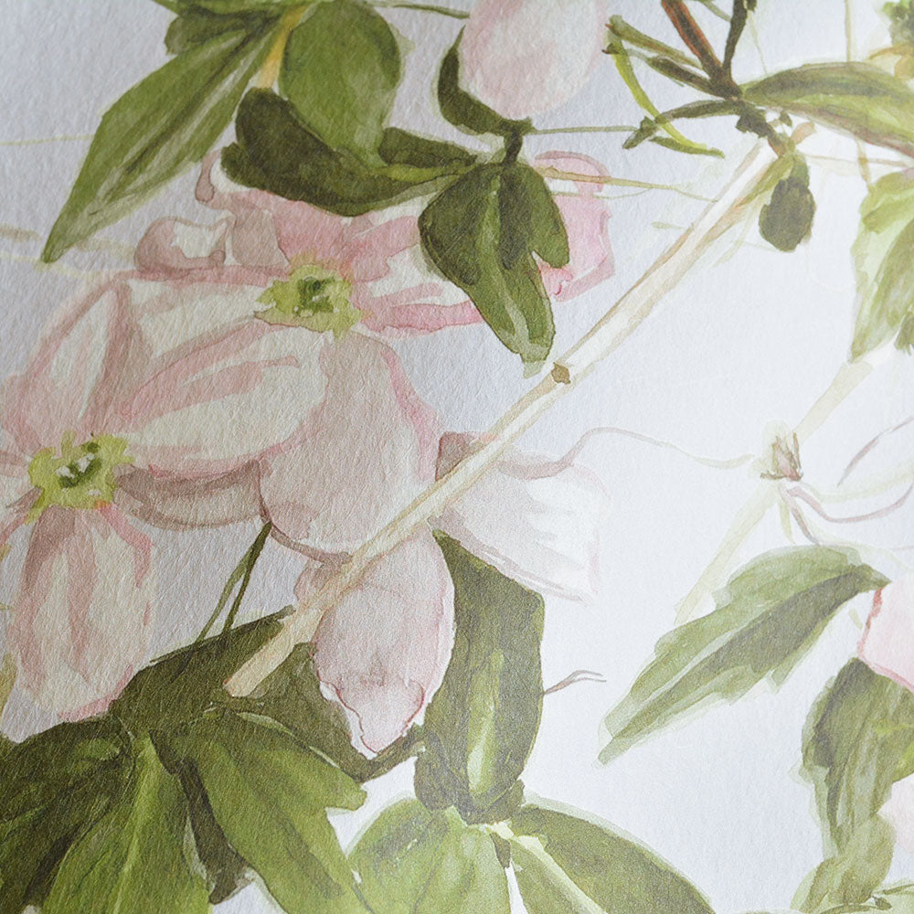 Sian Zeng / Clematis Mural Wallpaper / Dusty Blue ClemB 【3パネル1