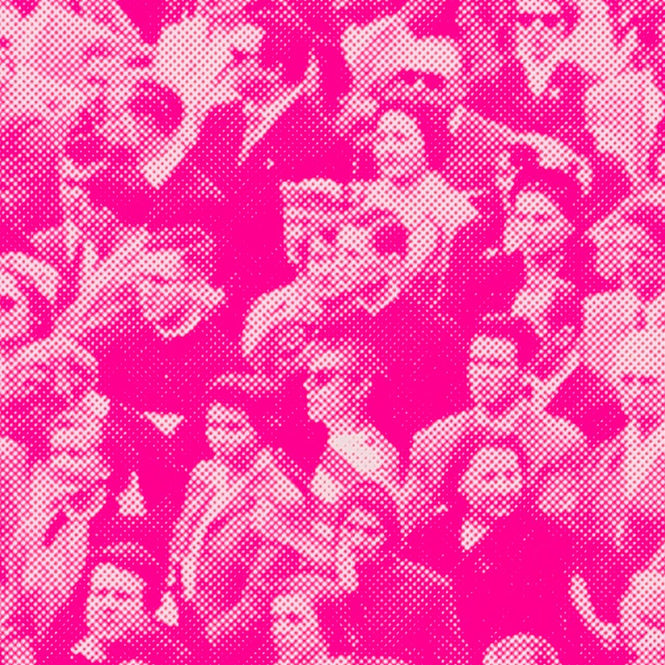 Andy Warhol / CROWD (Where's Warhol) / Aurora Pink on Ivory Clay Coated Paper (triple roll)