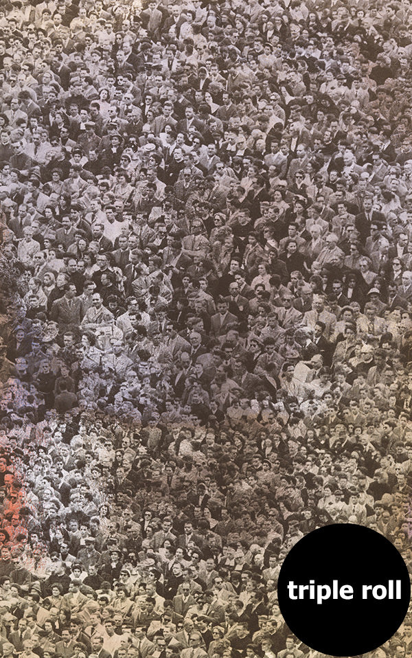 Andy Warhol / CROWD (Where's Warhol) / Licorice on Chrome Mylar (triple roll)