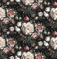 Ellie Cashman / Dark Floral Ⅱ Wallpaper / Black Saturated 【Full
