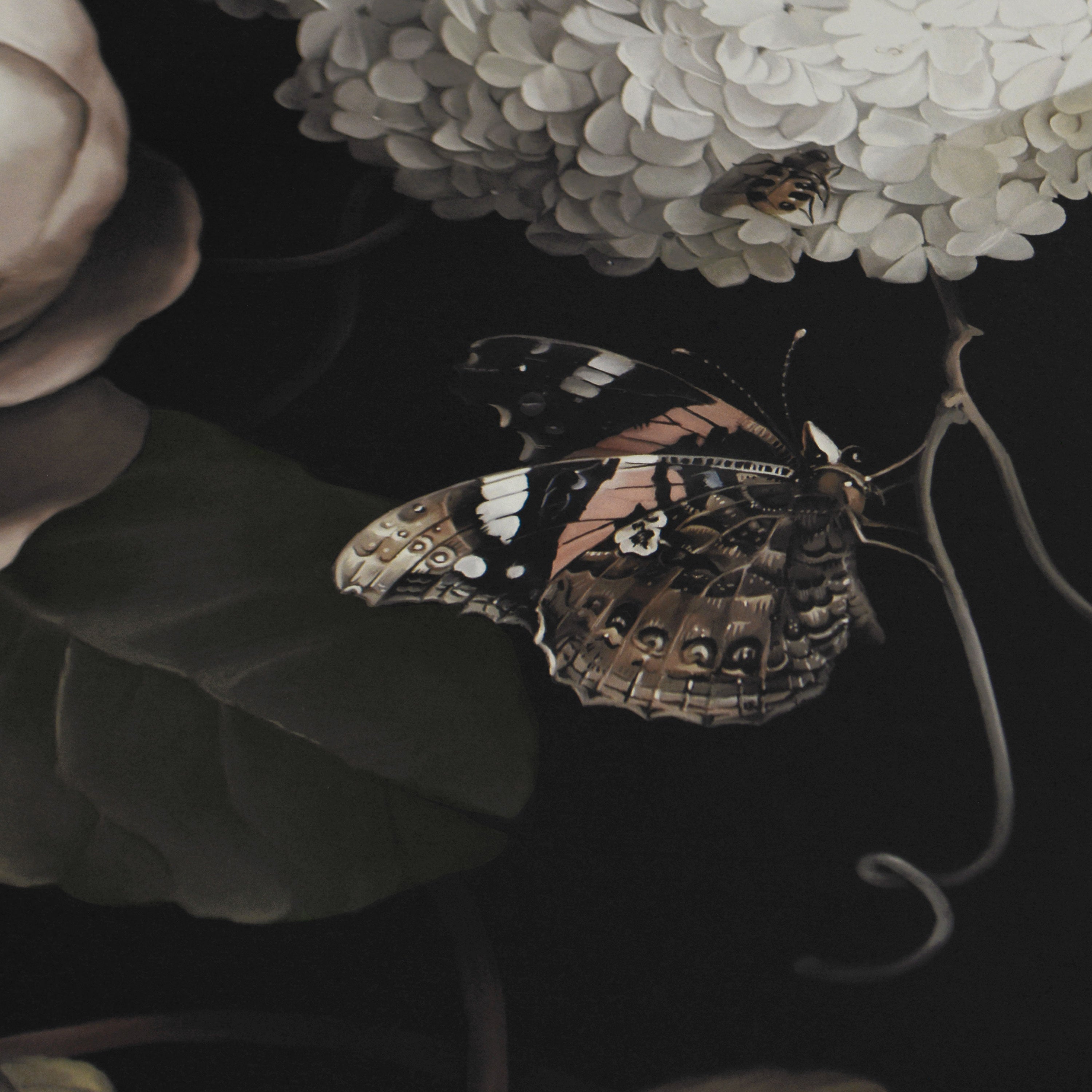 Ellie Cashman / Dark Floral Ⅱ Wallpaper / Black Saturated 【Full