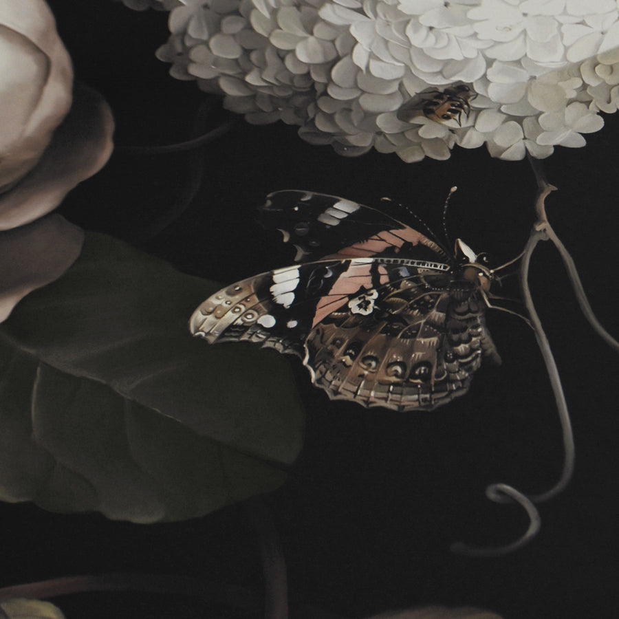 Ellie Cashman / Dark Floral Ⅱ Wallpaper / Black Saturated 【Fullセット(6パネル)】