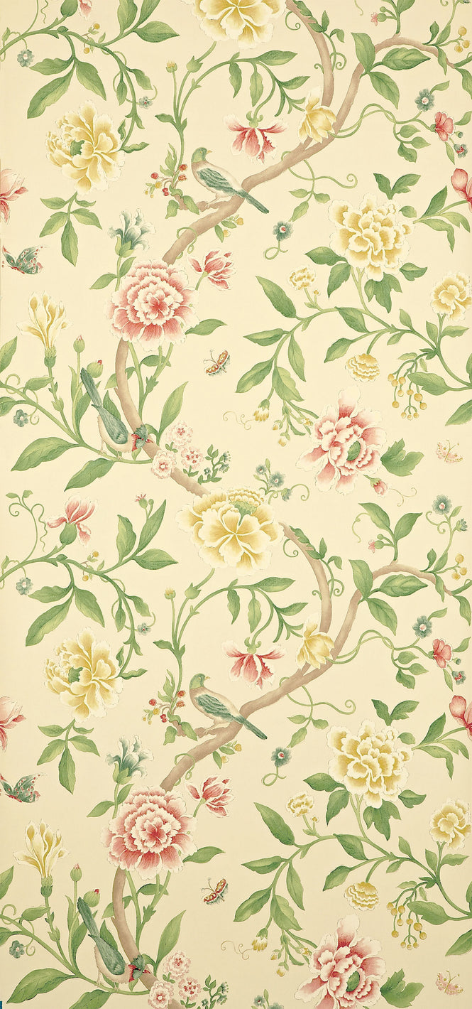 Sanderson / ONE SIXTY WALLPAPER COLLECTION / Porcelain Garden Red / Beige DCAVPO104