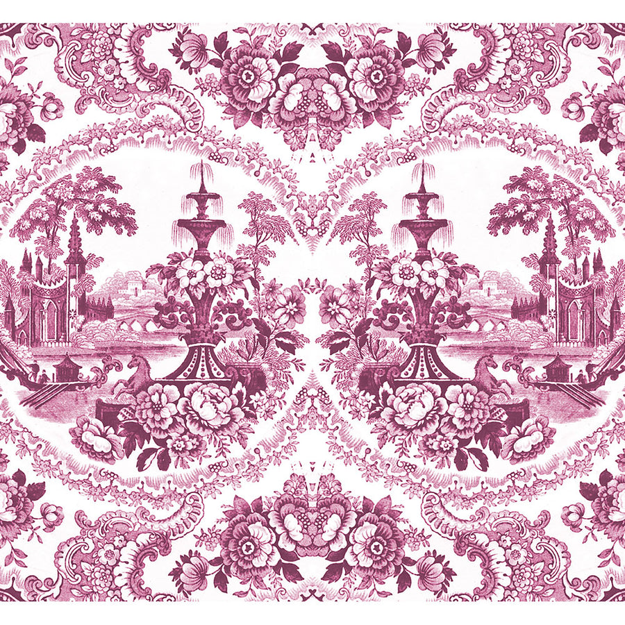 mineheart / Delft Baroque Wallpaper - Pink WAL/129