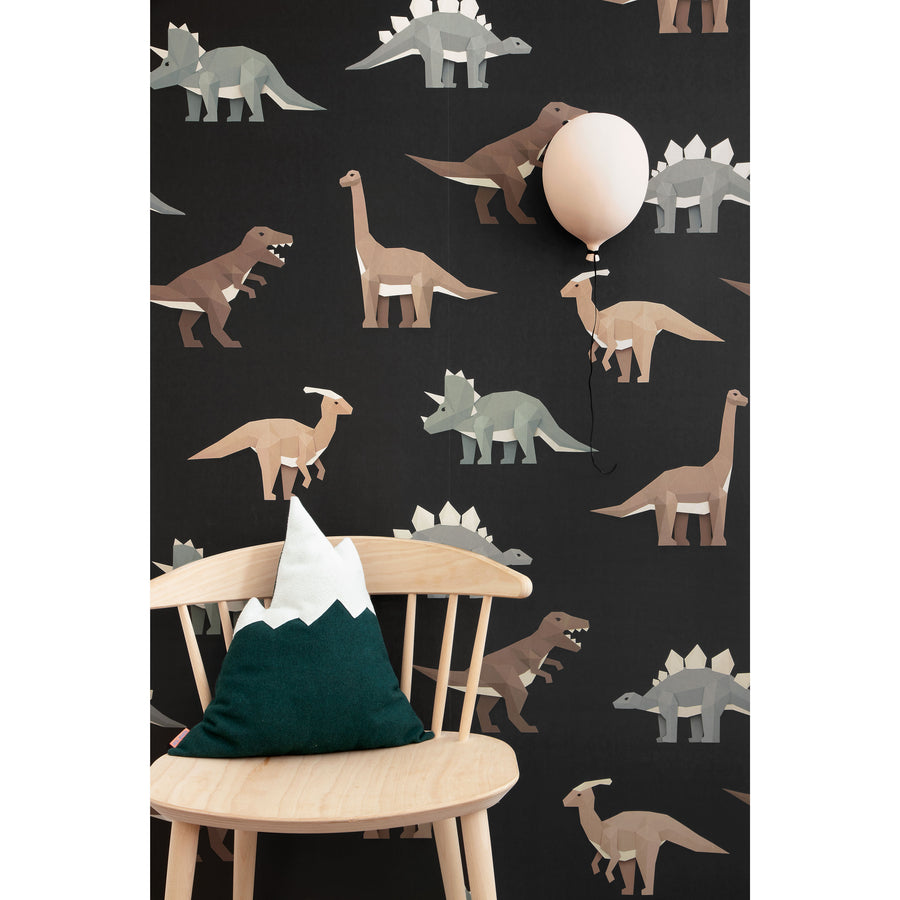 studio ditte / Dinosaur wallpaper / dark 【2パネル1セット】