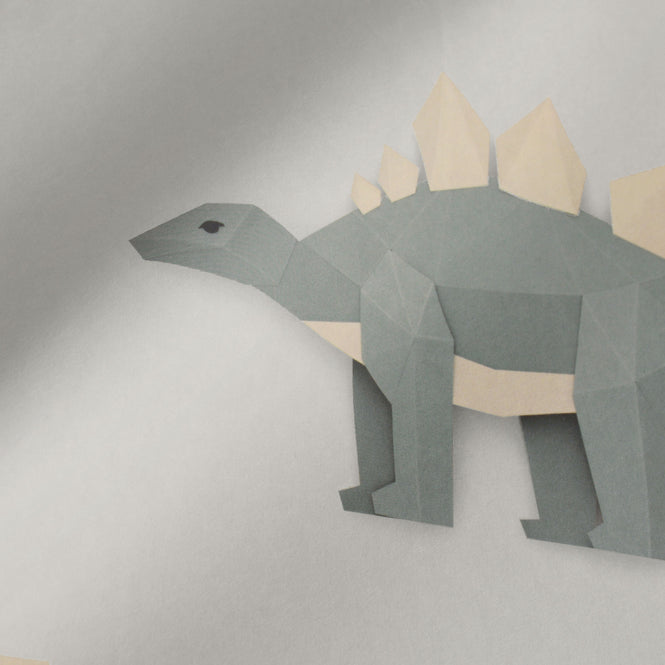 studio ditte / Dinosaur wallpaper / light grey 【2パネル1セット】