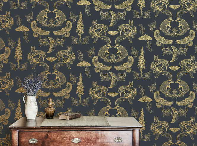 Graduate Collection / Dipped in Moonlight Metallic Gold & Charcoal / LG1DIPCHARCOAL