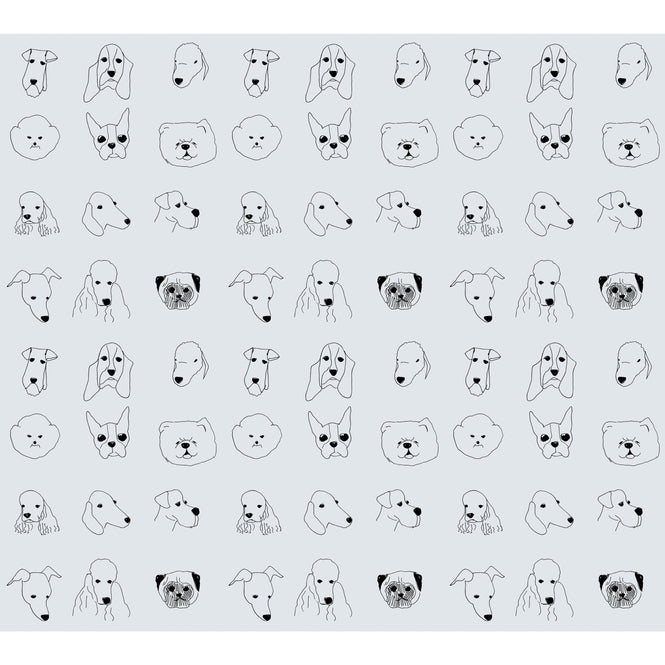 Baines&Fricker / DOGS WALLPAPER Blue