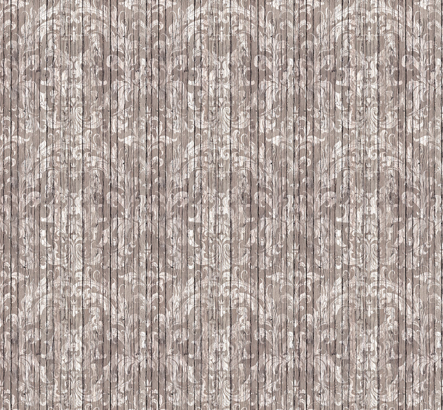 mineheart / Light Driftwood Damask Wallpaper WAL/131