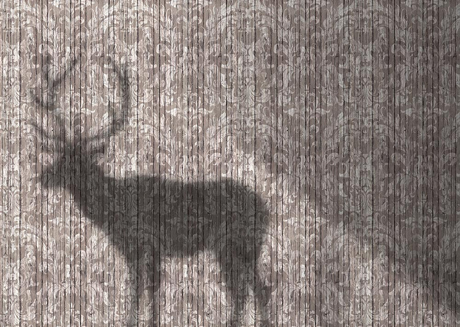 mineheart / Light Driftwood Damask Wallpaper WAL/131