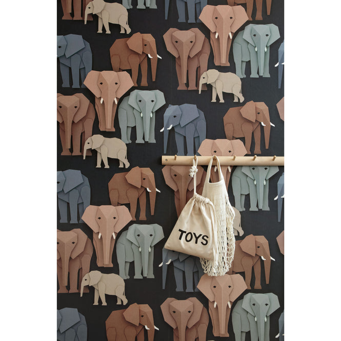 studio ditte / Elephant wallpaper【2パネル1セット】