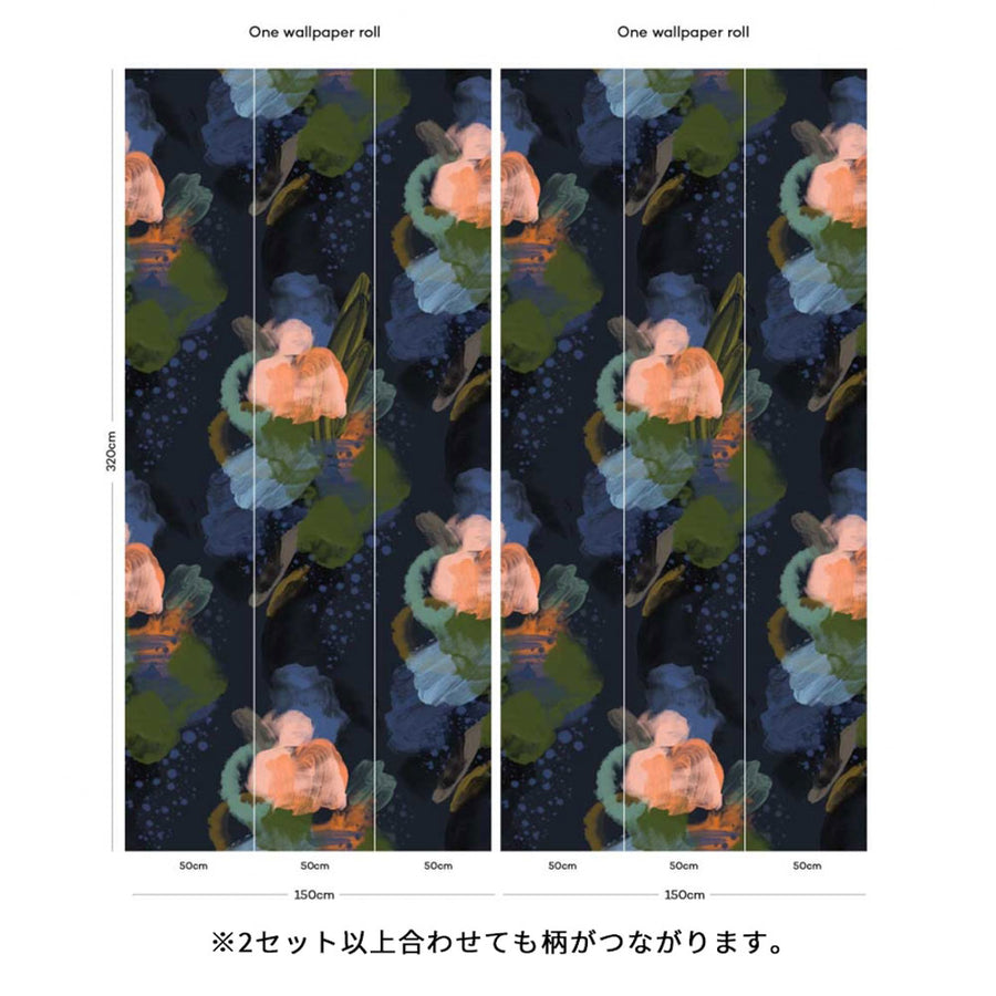 FEATHR / English Rose Midnight 【3パネル1セット】