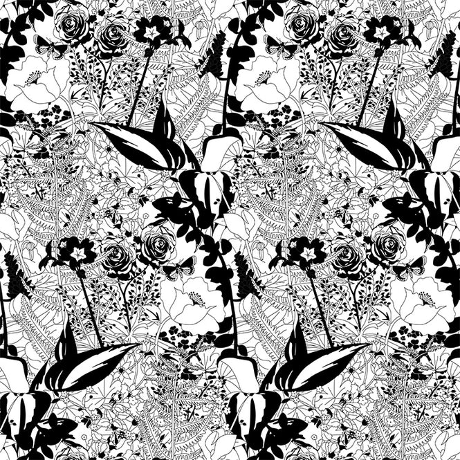 Dupenny English Garden / Black and White