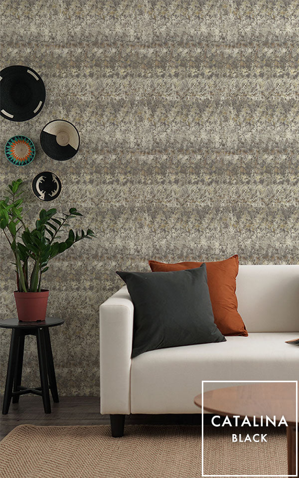 【Flax Wallpaper】Eso Studio / CATALINA / BLACK FWP-ESO-03【2パネル1セット】