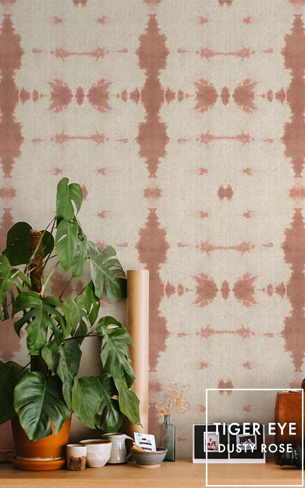 【Flax Wallpaper】Eso Studio / TIGER EYE / DUSTY ROSE FWP-ESO-08【2パネル1セット】