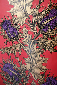 Timorous Beasties / GRAND THISTLE HAND-PRINT / EX/GRN/4005
