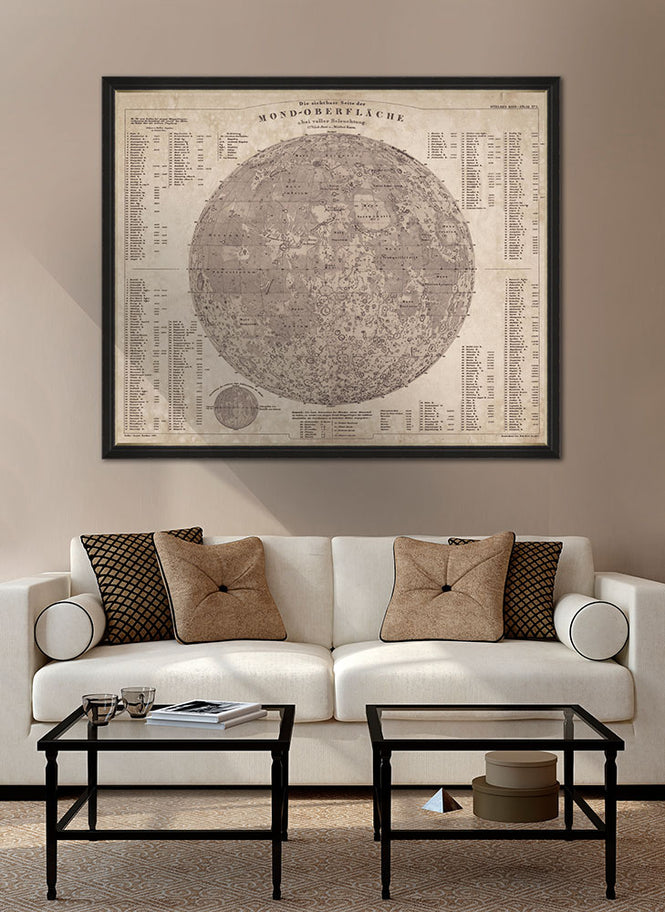 MINDTHEGAP WALL ART / Map of the Moon 1880  FA12206