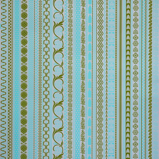 Flavor Paper FARMERS MARKET / Green Wave On Silver Mylar