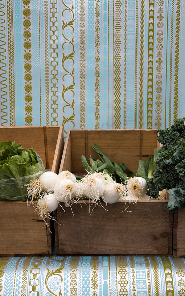 Flavor Paper FARMERS MARKET / Green Wave On Silver Mylar