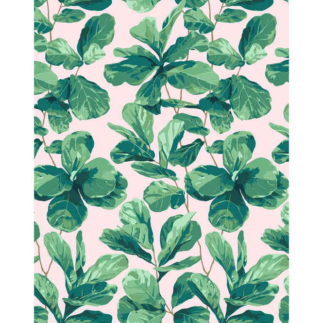 はがせる シール壁紙 wallshoppe / Fiddle Fig-Pink