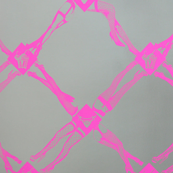 Flavor Paper FISHNET / Electric Raspberry On Silver Mylar
