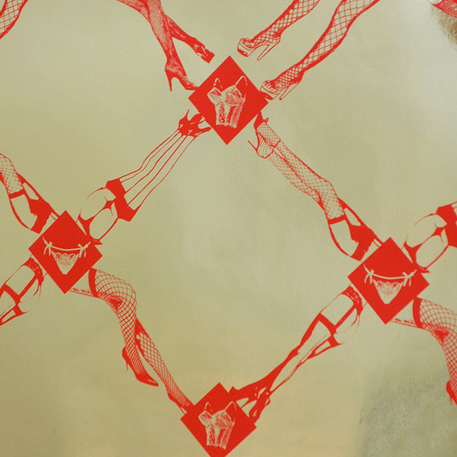 Flavor Paper FISHNET / Fireball On Bright Gold Mylar