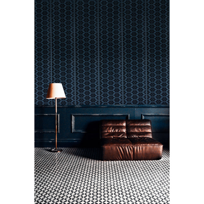Deborah Bowness / HEIRLOOM / Flatware wallpaper Midnight blue
