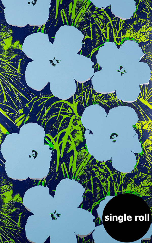 Andy Warhol / FLOWERS / Carolina on Silver Mylar (single roll)