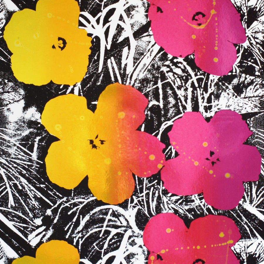 Andy Warhol / FLOWERS / Golden Shower on Chrome Mylar (triple roll)