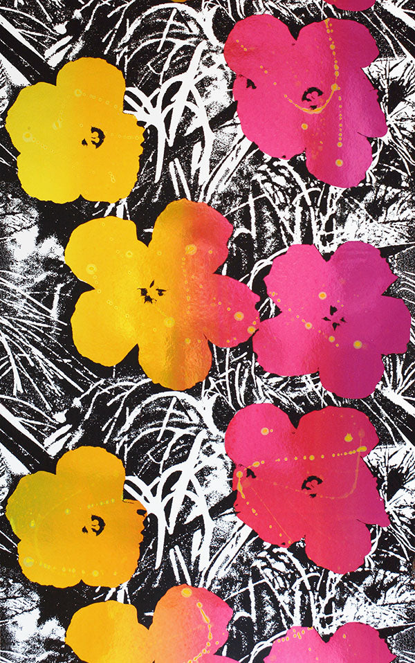 Andy Warhol / FLOWERS / Golden Shower on Chrome Mylar (single roll 