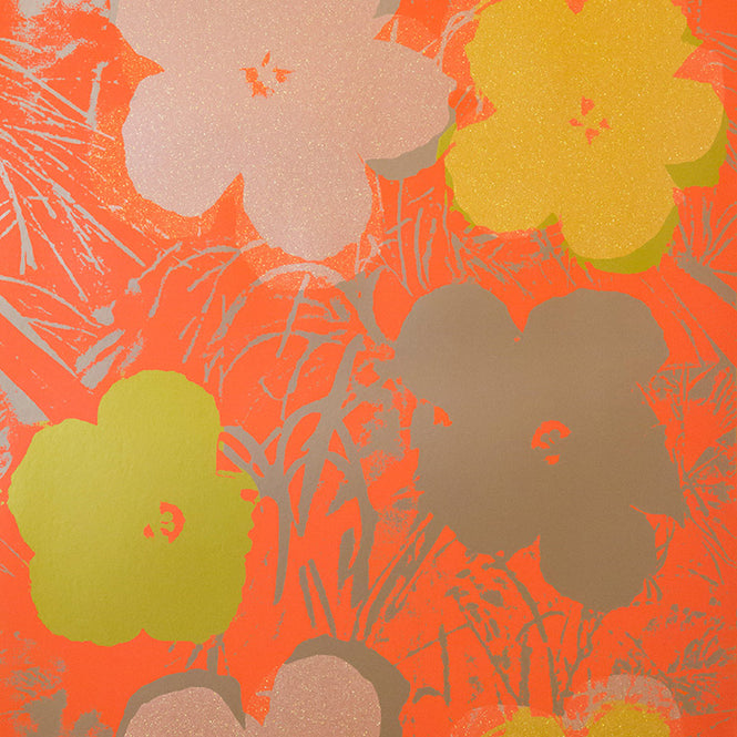 Andy Warhol / FLOWERS / Miami Spice on Champagne Mylar (triple roll)