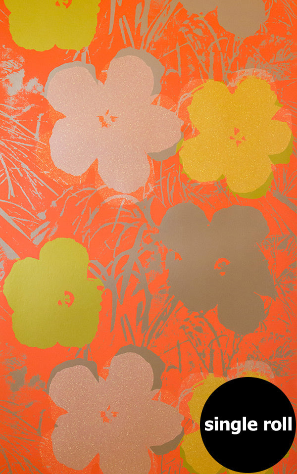 Andy Warhol / FLOWERS / Miami Spice on Champagne Mylar (single roll)