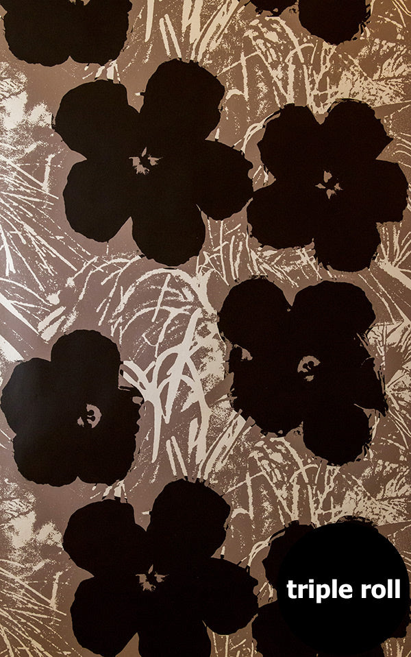 Andy Warhol / FLOWERS / Suave on Platinum Clay Coated Paper (triple roll)