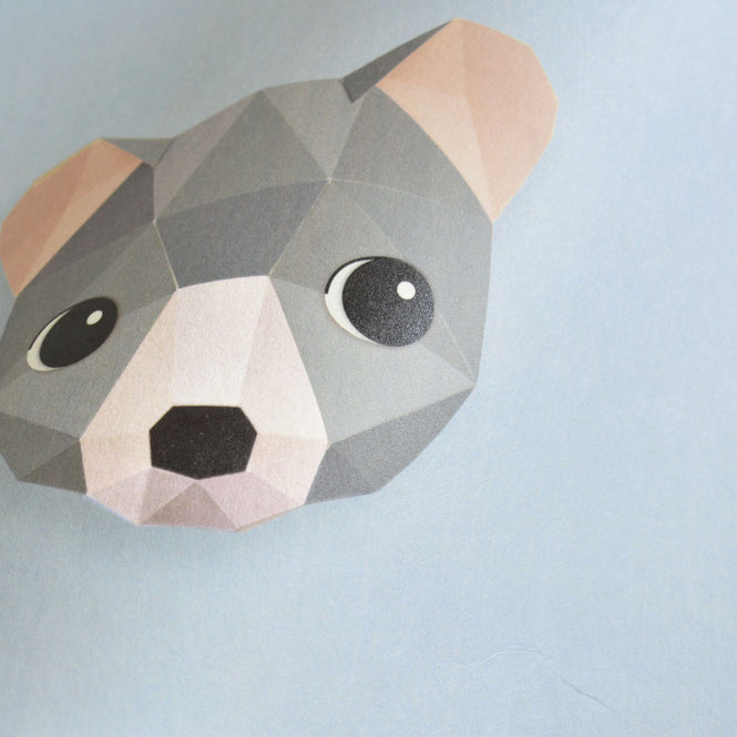 studio ditte / Forest animals wallpaper / Ice blue【2パネル1セット】