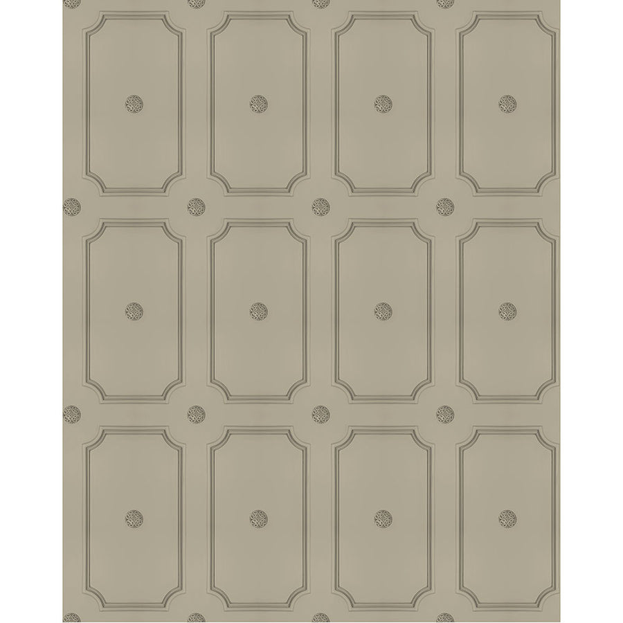 mineheart / French Grey Georgian Dot Panelling Wallpaper WAL/054