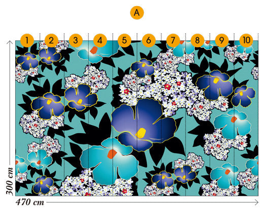 Wall&deco / Gio pagani 13 Blue China / GPW1307