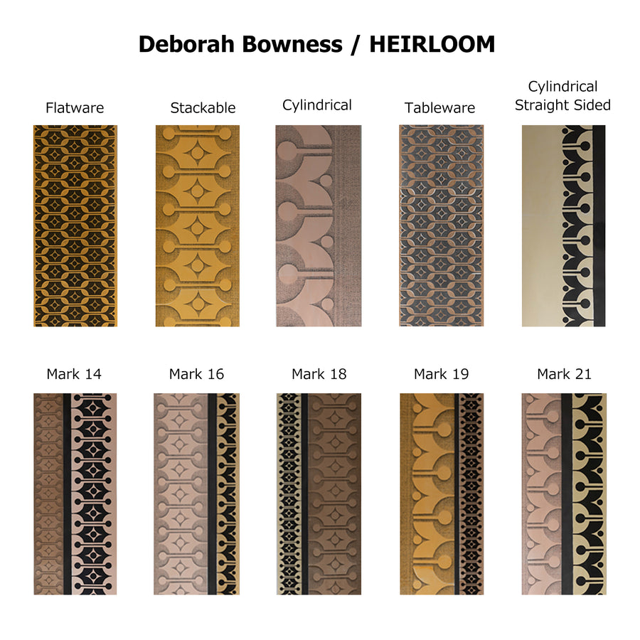 Deborah Bowness / HEIRLOOM / Mark 14 wallpaper Lakeland green & Coffee brown