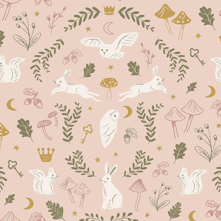 HIBOU HOME / Woodland Wonders HH01501 (Dusty Pink/Olive)