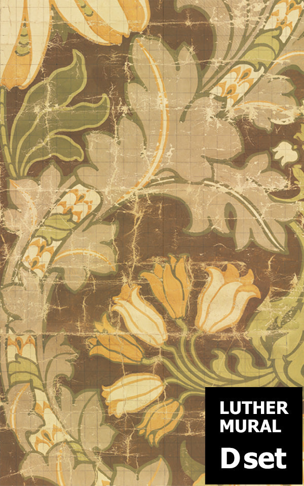 はがせる 壁紙 【Hattan Pattern】NLXL BIG PATTERN "LUTHER" MURAL Dset HMRV-02D(6枚セット)