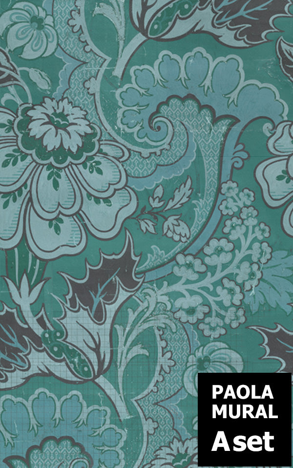 はがせる 壁紙 【Hattan Pattern】NLXL BIG PATTERN "PAOLA" MURAL Aset HMRV-03A(6枚セット)