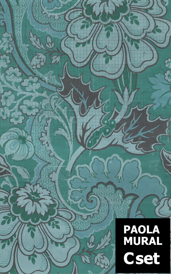 はがせる 壁紙 【Hattan Pattern】NLXL BIG PATTERN "PAOLA" MURAL Cset HMRV-03C(6枚セット)