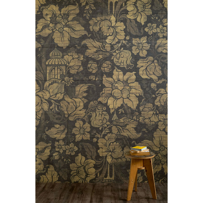 はがせる 壁紙 【Hattan Pattern】NLXL Paradis Noir Dset HRMRV-01D(6枚セット)