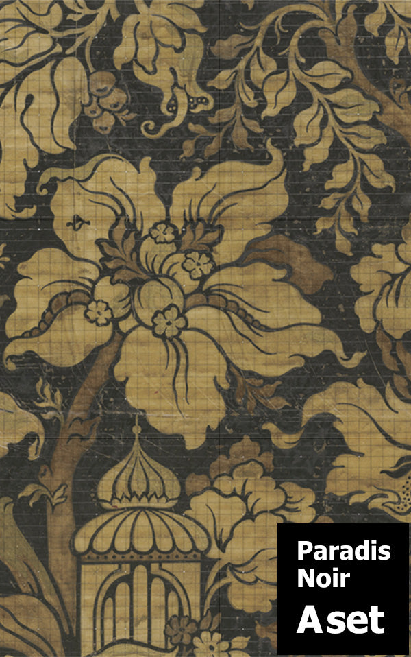はがせる 壁紙 【Hattan Pattern】NLXL Paradis Noir Aset HRMRV-01A(6枚セット)