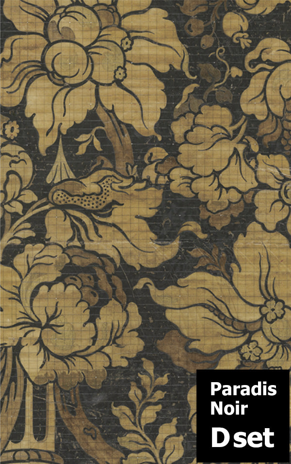はがせる 壁紙 【Hattan Pattern】NLXL Paradis Noir Dset HRMRV-01D(6枚セット)