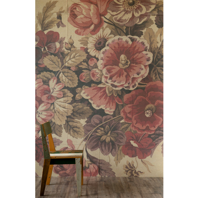 はがせる 壁紙 【Hattan Pattern】NLXL Bouquet Rouge Aset HRMRV-04A(6枚セット)
