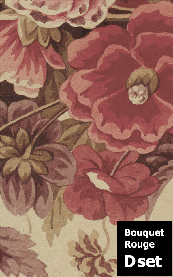 はがせる 壁紙 【Hattan Pattern】NLXL Bouquet Rouge Dset HRMRV-04D(6枚セット)