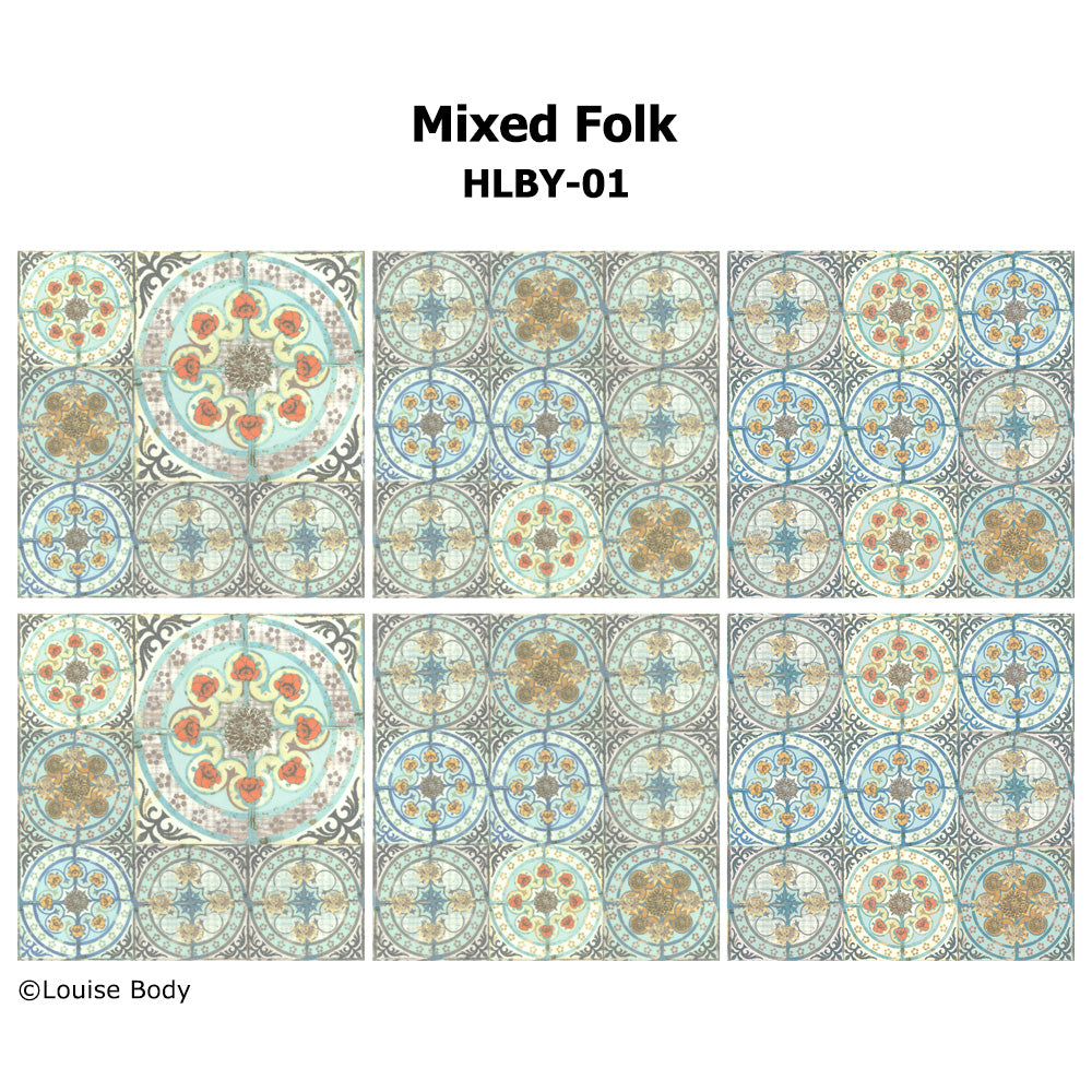 はがせる 壁紙 【Hattan Pattern】Louise Body / Mixed Folk
