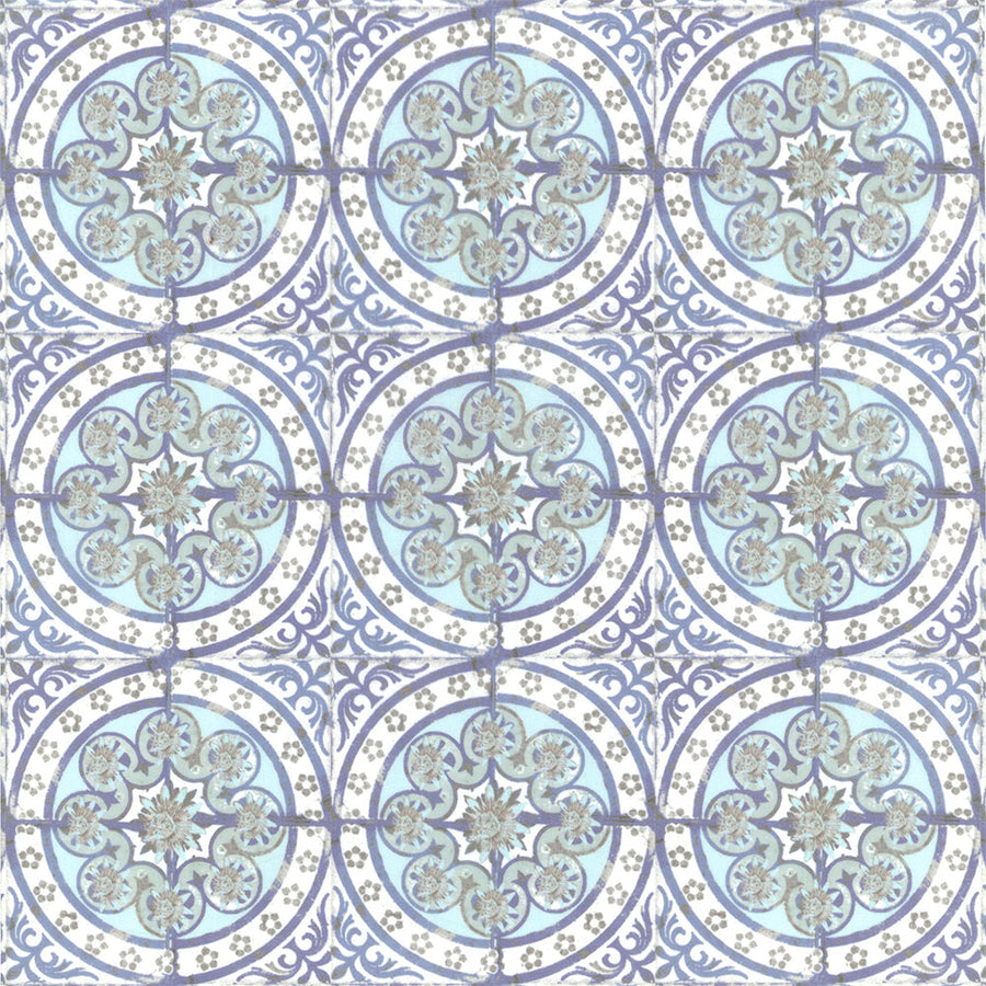 はがせる 壁紙 【Hattan Pattern】Louise Body / Old Blue HLBY-04(6枚セット)