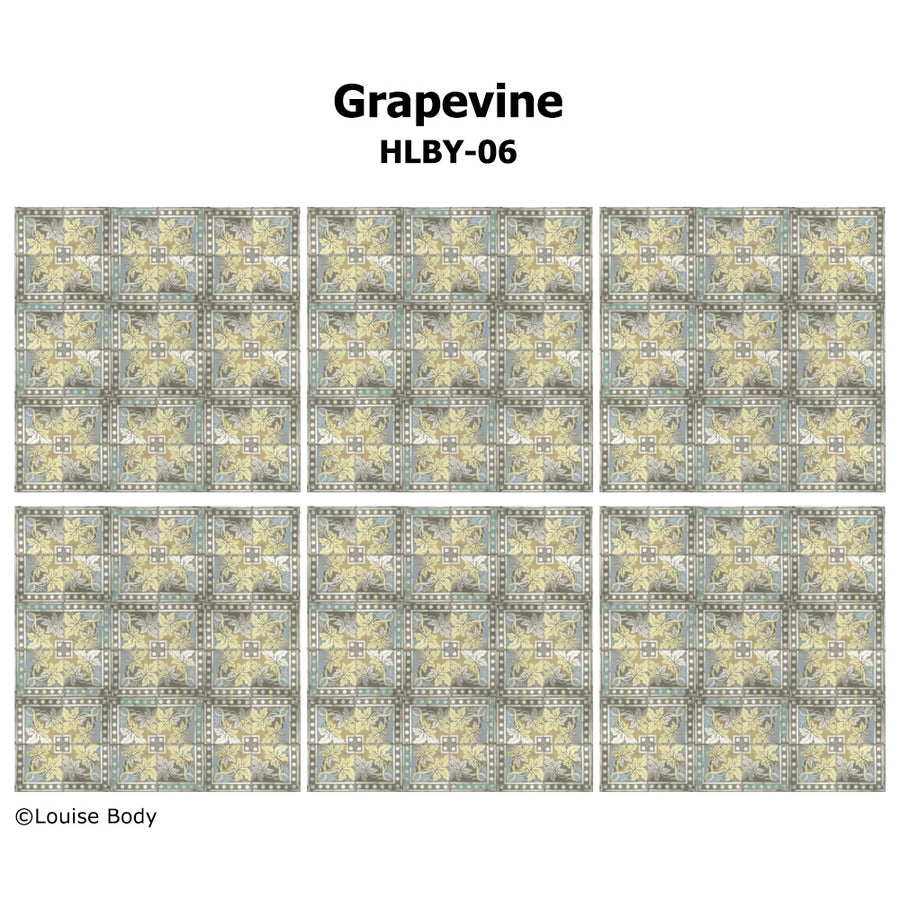 はがせる 壁紙 【Hattan Pattern】Louise Body / Grapevine HLBY-06(6枚セット)